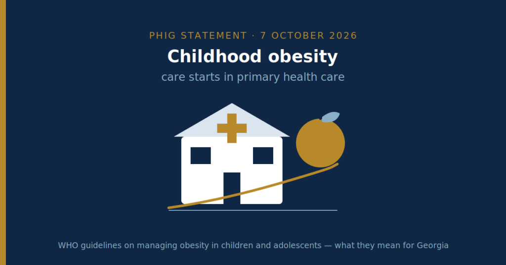 Childhood obesity: care starts in primary health care — PHIG statement